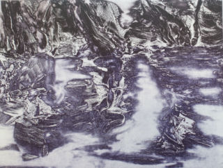FLUSSLANDSCHAFT 57-2016 Tiefdruck Flusslandschaft